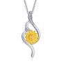 KINGWHYTE 925 Sterling Silver for Women Silver Jewelry Necklace 18+2'' Chain