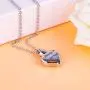 Fanery Sue Personalized Text Engraving Heartshape Urn Pendant Necklace Memorial Keepsake Customized Cremation Jewelry for Ashes