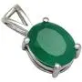 YoTreasure 0.60'' Green Onyx Solid 925 Solid Sterling Silver Chain Pendant YoTreasure 0.60'' Green Onyx Solid 925 Solid Sterling Silver Chain Pendant
