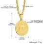 PROSTEEL Stainless Steel Saint Benedict Medal Necklace, Protection Jewelry for Men Women, 18K Real Gold Plated, 22inch-24inch Adjustable, Come Gift Box