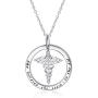 WINNICACA Sterling Silver Nurse Themed Necklace Caduceus & Stethoscope Necklace Nurse Gifts for Women Doctor Graduation Medical Student Women Girls
