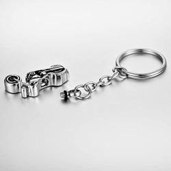 FCZDQ Cremation Jewelry Motorcycle Stainless Steel Ashes Pendant Memorial Keepsake Urn Necklace/Keychain