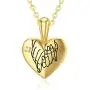 SISGEM 14K Real Gold Heart Necklace for Women,Solid Gold Chain and Pendant Necklace with Natural Diamond,Anniversary Jewelry Gifts for Wife Girlfriend,16+2
