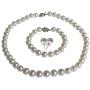 Pearl Romance II Round Pearl II White Pearl Necklace Bracelet & Earrings Set for Women 3 Piece Set Strand Stud Earring Pearl Jewelry Christmas Genuine Cultured Freshwater (16, 6.0-6.5mm)