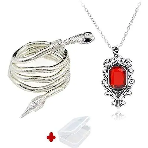 PPX 2 Pcs City of Bones Isabelle Lightwoods Electrum Whip Serpent Snake Bracelet and Necklace Set with Mini Box PPX 2 Pcs City of Bones Isabelle Lightwoods Electrum Whip Serpent Snake Bracelet and Necklace Set with Mini Box