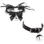 2Pcs/Set PU Leather Lace Choker Collar for Women Punk Necklace Cute Bow Lace Girls Cosplay Cat Bell Chokers 2Pcs/Set PU Leather Lace Choker Collar for Women Punk Necklace Cute Bow Lace Girls Cosplay Cat Bell Chokers