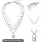 BVROSKI Lock Key Pendants Chains Necklace Set for Eboy Egirl Men Male Emo Goth Women Teen Girls Boys, Stainless Steel Jewelry Pack for Pants Punk Play