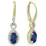 Dazzlingrock Collection 18K 7X5 MM Each Gemstone Ladies Infinity Dangling Earrings, Yellow Gold