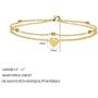 Initial Anklet Bracelets for Women Dainty Layered Beads Heart Letter Gold Ankle Bracelets for Teen Girls Foot Ankle Jewelry (K)