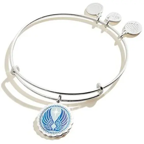 Alex and Ani Embossed Print Guardian Angel Bangle Bracelet Shiny Silver Alex and Ani Embossed Print Guardian Angel Bangle Bracelet Shiny Silver