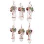 Crystal Necklace Natural Clear Crystal Amethyst Rose Quartz Pendant Tree of Life Necklace Wire Wrapped Healing Crystal Wand Pendant Jewelry Necklaces for Yoga Meditation Good Energy Gift for Women