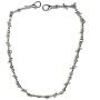 Silver Wire Chains Necklace for Men Women Hip Hop Punk Gothic Thorns Choker Jewelry for Boys