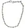 Silver Wire Chains Necklace for Men Women Hip Hop Punk Gothic Thorns Choker Jewelry for Boys