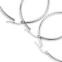 5 Pairs Stainless Steel Round Hoop Earring Hypoallergenic Ears for Women 20mm-60mm