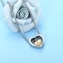 Baby Feet Double Heart Cremation Urn Necklace Keepsake Memorial Ashes Pendant Jewelry