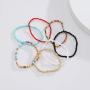 Ingemark Boho Colorful Beaded Stackable Bracelet for Girls Kids Africa Wrist Beads Stretchy Elastic String Beads Wrap Bracelet Anklet Set Collections