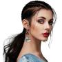 Kuchi Afghan Tribal Big Statement Metal Chandelier Dangle Earrings with Soft Bells