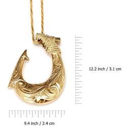 Hawaiian Fish Hook Necklace by Austaras - for Strength, Prosperity and Good Luck