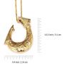 Hawaiian Fish Hook Necklace by Austaras - for Strength, Prosperity and Good Luck