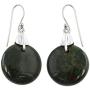 NOVICA Polished Bloodstone .925 Sterling Silver Dangle Earrings Moon of Justice