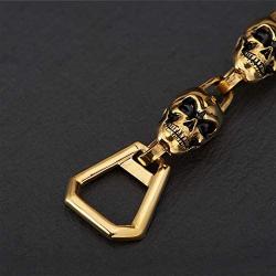Room101 Stainless Steel Skull Link Bracelet - Choise of Size and Color