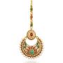 ADIVA Womens Beautiful Kundan Faux with Stone Mang Tikka Indian Ethnic Jewelry Ab46Mg Multicolor