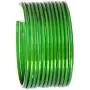 JDZ Collection Traditional Indian Glass Bangles for Women/Girls- Bollywood Fashion Jewelry Green Bangals, Plain Thick Churi Ethnic Wedding Wear, Size-2.6