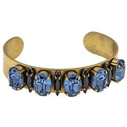 SHELLY BROWN ''Protector Denim Crystal Cuff Bracelet Jewelry Gift Modern Designer Jewelry