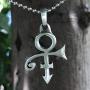 Male Female Soapstone Love Sex Icon Symbol Sign Prince Pewter Unisex Womens Mens Boys Girls Pendant Necklace Medallion Lucky Charm protection amulet for Men Women W Silver Ball Chain