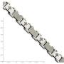 Solid Stainless Steel Laser Cut Crosses 8.75in Bracelet 8.75'' (Width = 12mm)