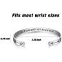 ❤Gift For Mothers Day❤WingLoveLemonmini Inspiring Stainless Steel Cuff Bracelet Carved Spell Cuff Bracelet Friendship Bracelet Personalized Christmas Gift Friendship Gift Inspirational Gift for Women for girls for boy
