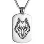 Wolf Tag Necklace for Men, Norse Viking Wolf Head Pendant Necklace with 27.6” Chain, Retro Wolf Totem Necklace, Vintage Wolf Signet Amulet Necklace, Punk Animal Wolf Jewelry Gift for Men Boys Wolf Tag Necklace for Men, Norse Viking Wolf Head Pendant Necklace with 27.6” Chain, Retro Wolf Totem Necklace, Vintage Wolf Signet Amulet Necklace, Punk Animal Wolf Jewelry Gift for Men Boys