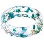 VEINTI+1 Creative Handmade Sky Blue Babysbreath Dried Flowers Women/Mens Trendy Rings
