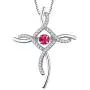 YL Celtic Knot Cross Necklace Sterling Silver Cubic Zirconia Loop Infinity Pendant Dancing Bristhstones Crucifix Jewelry YL Celtic Knot Cross Necklace Sterling Silver Cubic Zirconia Loop Infinity Pendant Dancing Bristhstones Crucifix Jewelry
