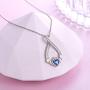 DAOSHANG 925 Sterling Silver High Polish Infinity Good Luck Irish Claddagh Pendant Necklace for Women