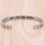 BTYSUN Inspirational Bracelets for Women Teen Girl Personalized Birthday Cuff Bangle Mantra Quotes Jewelry Friend Gifts for Her Mom