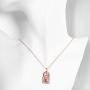 Kebaner Fashion Jewelry Lock in My Heart Lock & Key Crystal Rose Gold Plated Necklace Pendant for Women