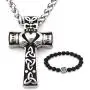 Gungneer Celtic Claddagh Necklace Cross Pendant Stainless Steel Chain Friendship Love Irish Jewelry for Men Women Gungneer Celtic Claddagh Necklace Cross Pendant Stainless Steel Chain Friendship Love Irish Jewelry for Men Women