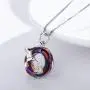 Hummingbird Necklace Jewelry for Women 925 Sterling Silver Cute Bird Pendant Necklace with Crystal Gifts for Girls Birthday