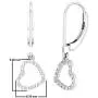 Dazzlingrock Collection 0.05 Carat (ctw) Round White Diamond Ladies Heart Dangle Earrings, Available in 10K/14K/18K Gold & 925 Sterling Silver Dazzlingrock Collection 0.05 Carat (ctw) Round White Diamond Ladies Heart Dangle Earrings, Available in 10K/14K/18K Gold & 925 Sterling Silver