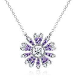 SUES SECRET Sunflower Necklace Crystal Jewelry for Women Girls Pendant with Elegant Box for mom Easter Gifts 2021 for her