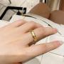 FUTIMELY 4PCS Thick Chunky Dome Rings Set for Women Girls 14k Gold Silver Plated Minimalist Twisted Signet Polished Round Stacking Rings