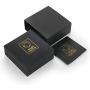 Amber Leather Bracelet - Square Wrap in a Gift Box - Stainless Steel Adjustable - Amber Culture