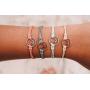 Pura Vida Silver Wave OG Bracelet - Silver Plated Charm, Adjustable Band - 100% Waterproof