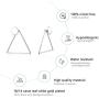 Personalized Geometric Earrings for Women, 925 Sterling Silver Post Ear Jacket Square/Triangle/Circle Stud Earrings Minimalist Earrings, Front and Back 2 in 1