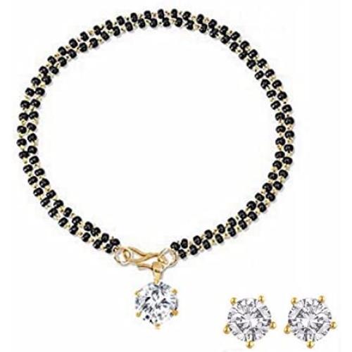 Efulgenz Indian Jewelry Bollywood Trendy Traditional Ethnic Mangalsutra Bracelet for Women (Combo2)