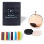 MESINYA Rose Gold Color Just Breathe Aromatherapy/Essential Oils Surgical S.Steel Diffuser Locket Pendant Necklace