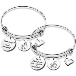 Pooh and Pigle Best Friends Bracelet Keychain Pooh Inspired Gift We’ll be Friends Forever Won’t We Friendship Gift