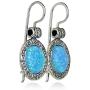 Stera Jewelry Choice of Gemstone 925 Sterling Silver Round Earrings with Ornate Floral Design