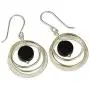 Stera Jewelry 925 Sterling Silver & Gold-Filled Multi Hoops Turquoise or Black Onyx Dangle Earrings Stera Jewelry 925 Sterling Silver & Gold-Filled Multi Hoops Turquoise or Black Onyx Dangle Earrings